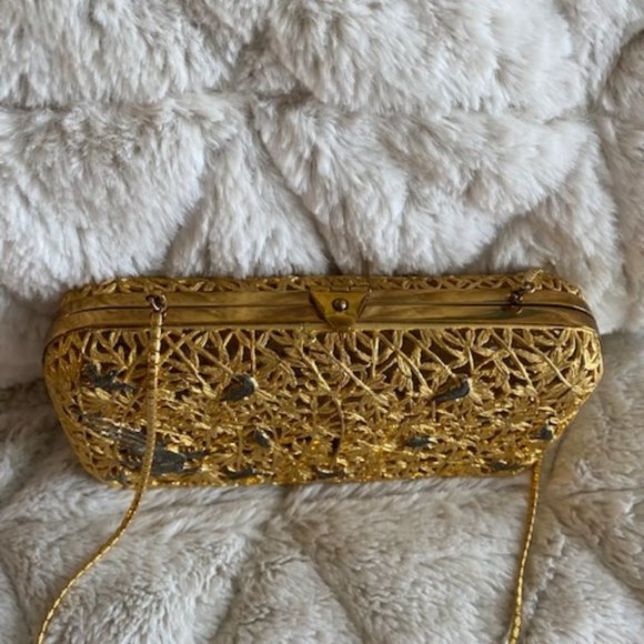 Very Rare 1978 Gold Metal Hard Case Minaudiere - Picture 5 of 8